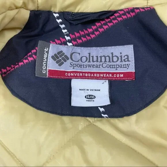 Columbia Youth Convert Ski - Snowboard Jacket Size 14-16